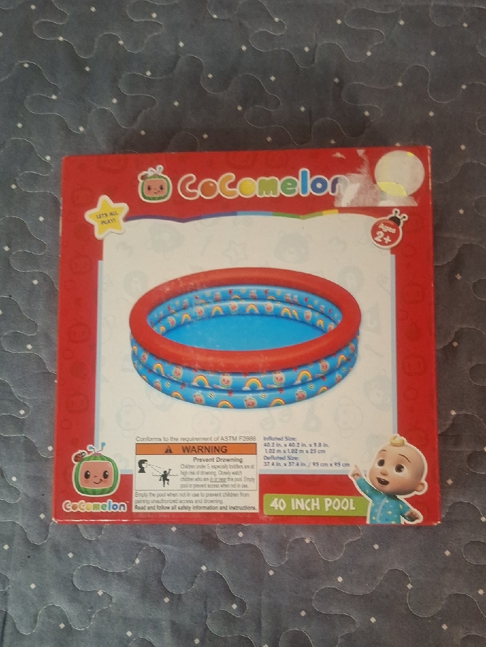 CoComelon Kids Inflatable 40-Inch Pool NEW